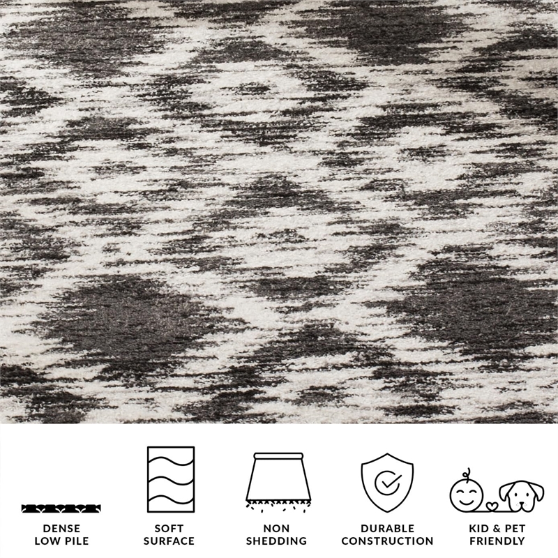 Safavieh Adirondack 8' X 10' Power Loomed Rug in Charcoal and Ivory