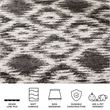 Safavieh Adirondack 8' X 10' Power Loomed Rug in Charcoal and Ivory
