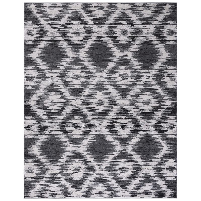 Safavieh Adirondack 9' X 12' Power Loomed Rug in Charcoal and Ivory