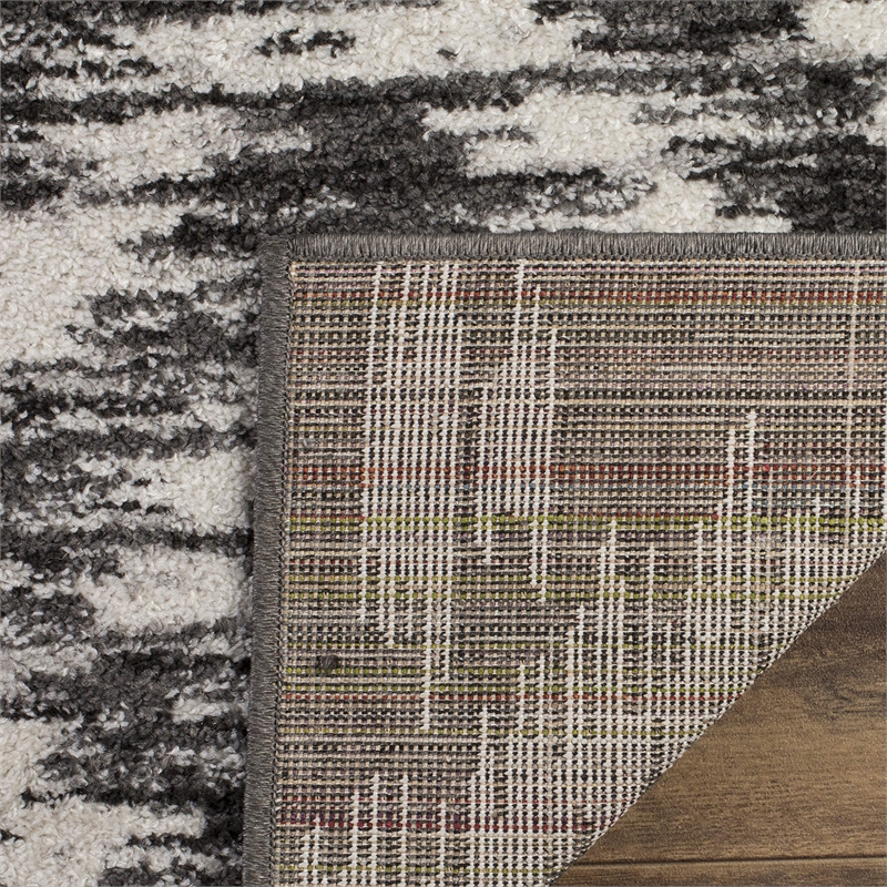 Safavieh Adirondack 9' X 12' Power Loomed Rug in Charcoal and Ivory
