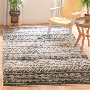 Safavieh Adirondack 3' X 5' Power Loomed Rug in Ivory and Charcoal