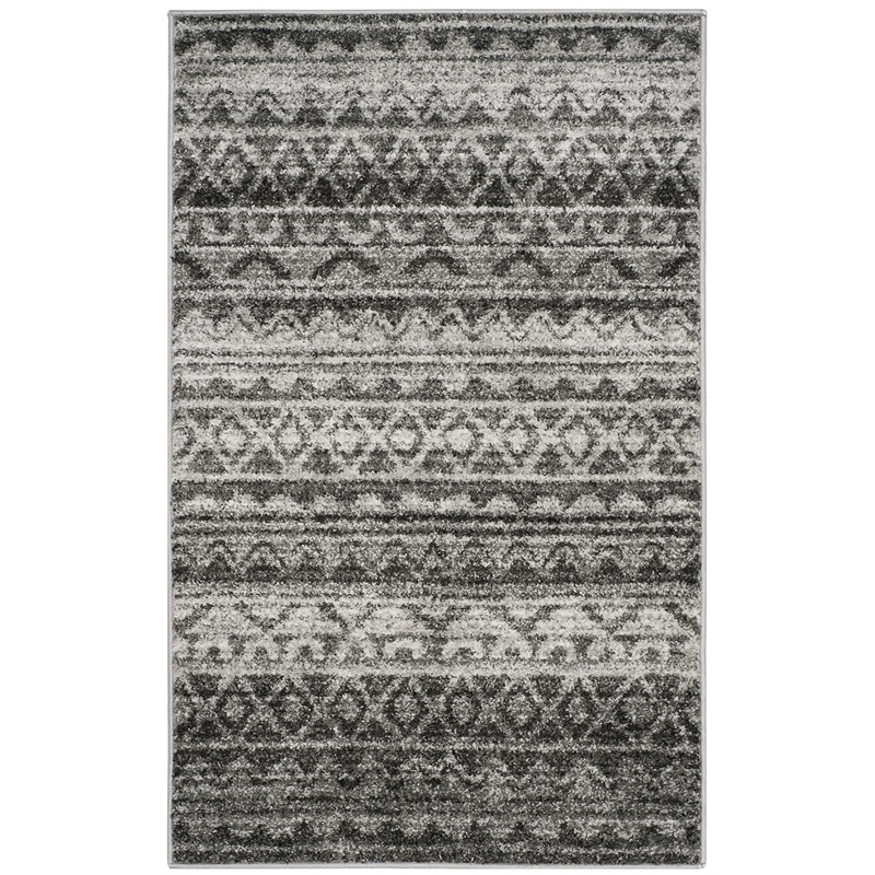 Safavieh Adirondack 3' X 5' Power Loomed Rug in Ivory and Charcoal
