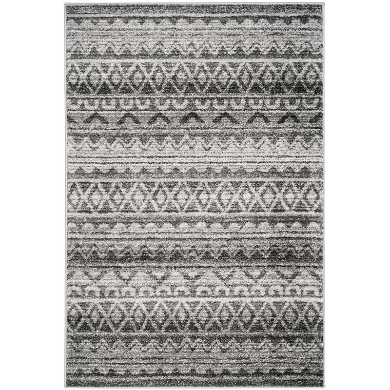 Safavieh Adirondack 4' X 6' Power Loomed Rug in Ivory and Charcoal