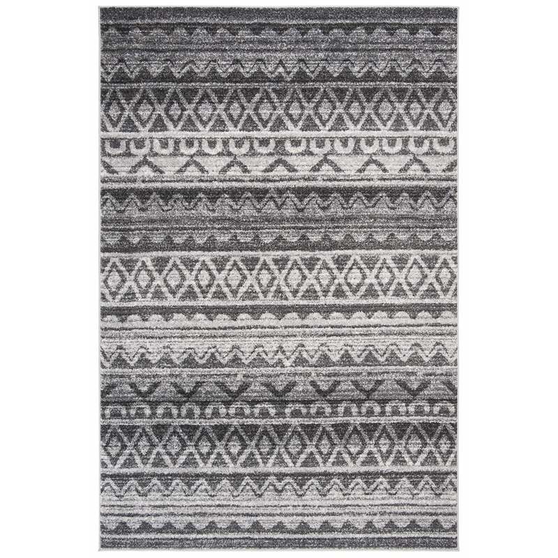 Safavieh Adirondack 6' X 9' Power Loomed Rug in Ivory and Charcoal
