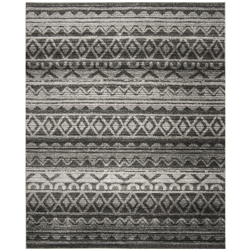 Safavieh Adirondack 8' X 10' Power Loomed Rug in Ivory and Charcoal