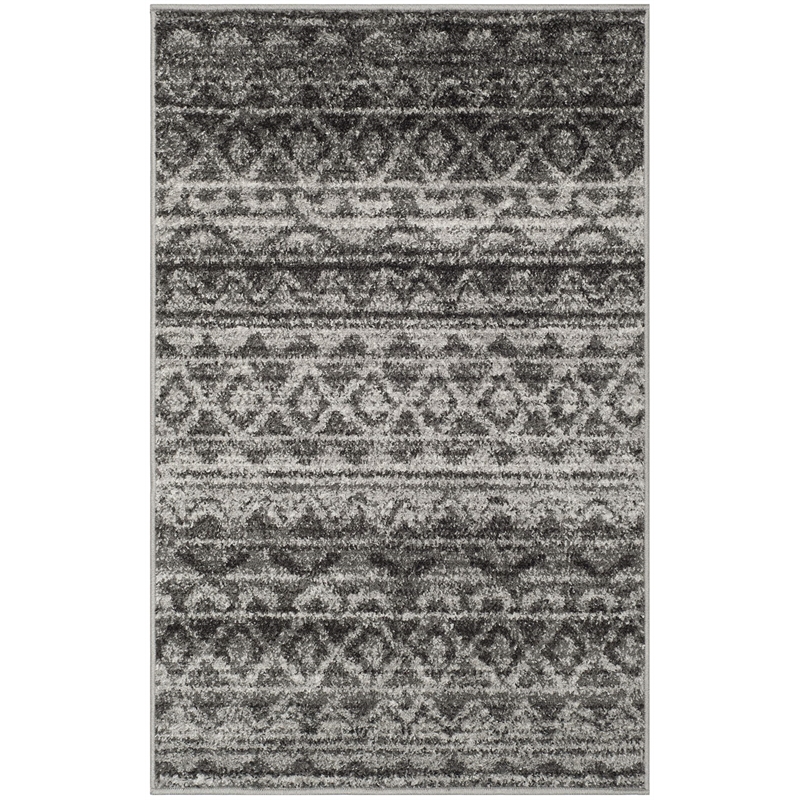 Safavieh Adirondack 9' X 12' Power Loomed Rug in Ivory and Charcoal