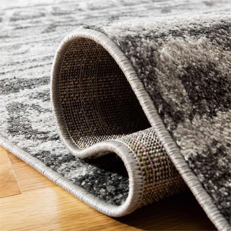 Safavieh Adirondack 9' X 12' Power Loomed Rug in Ivory and Charcoal