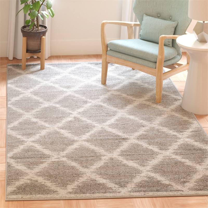 Safavieh Adirondack 3' X 5' Power Loomed Rug in Silver and Ivory