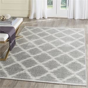 Safavieh Adirondack 4' X 6' Power Loomed Rug in Silver and Ivory