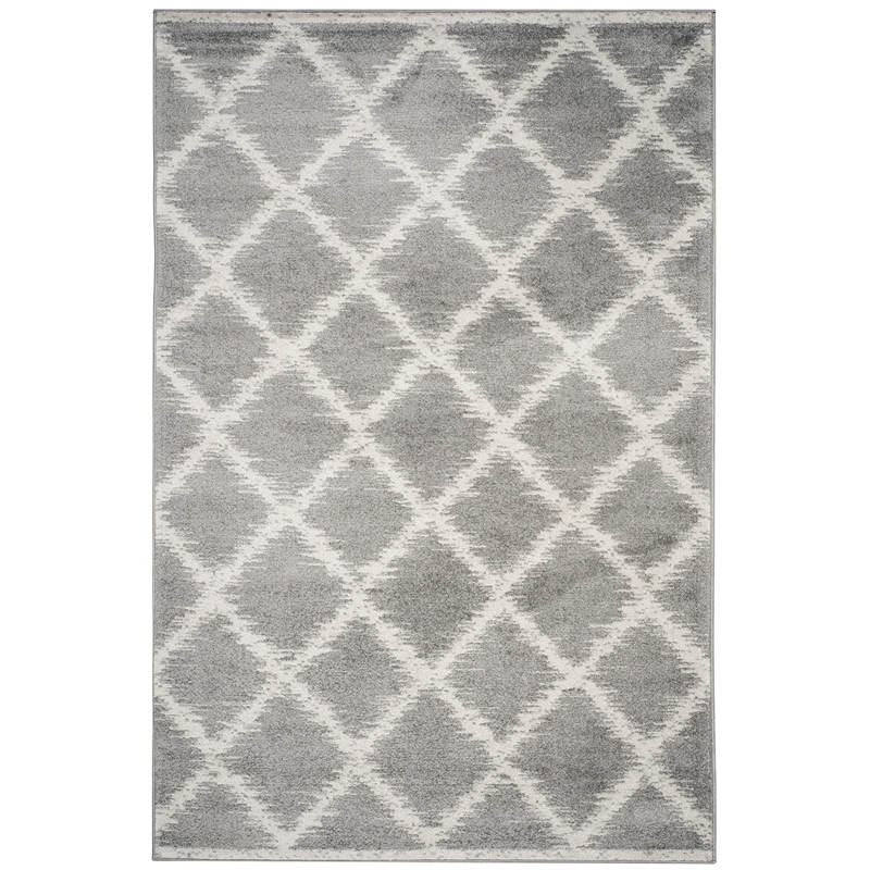 Safavieh Adirondack 6' X 9' Power Loomed Rug in Silver and Ivory