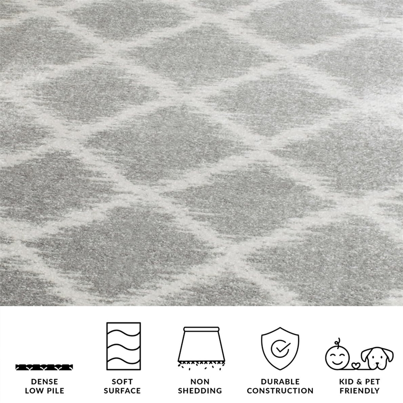 Safavieh Adirondack 8' X 10' Power Loomed Rug in Silver and Ivory