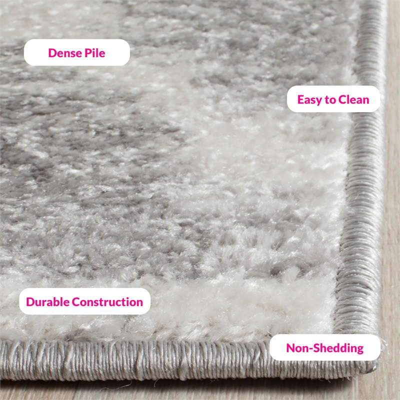 Safavieh Adirondack 9' X 12' Power Loomed Rug in Silver and Ivory