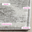 Safavieh Adirondack 9' X 12' Power Loomed Rug in Silver and Ivory