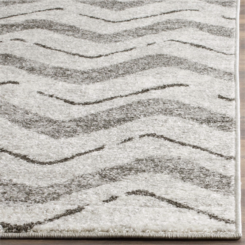Safavieh Adirondack 3' X 5' Power Loomed Rug in Silver and Charcoal