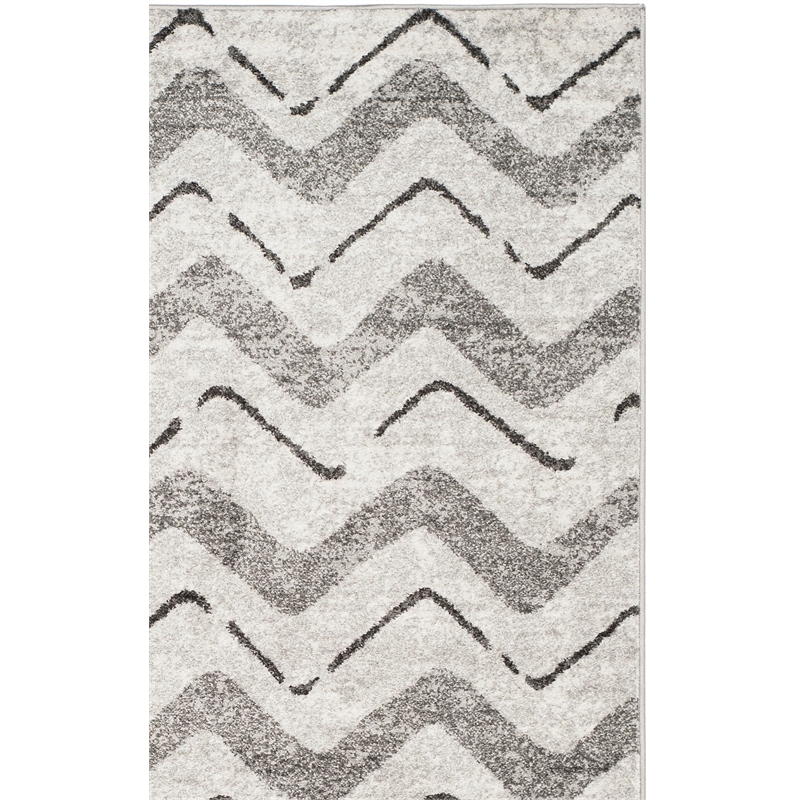 Safavieh Adirondack 8' X 10' Power Loomed Rug in Silver and Charcoal