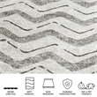 Safavieh Adirondack 9' X 12' Power Loomed Rug in Silver and Charcoal