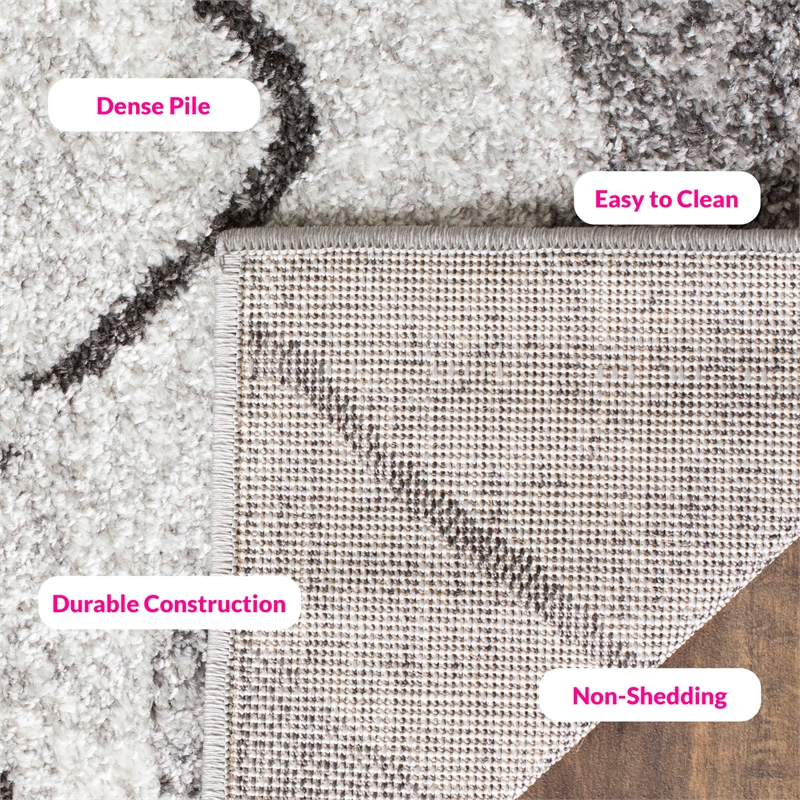 Safavieh Adirondack 9' X 12' Power Loomed Rug in Silver and Charcoal