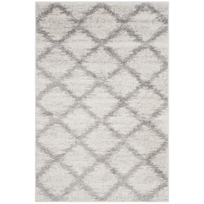 Safavieh Adirondack 4' X 6' Power Loomed Rug in Ivory and Silver