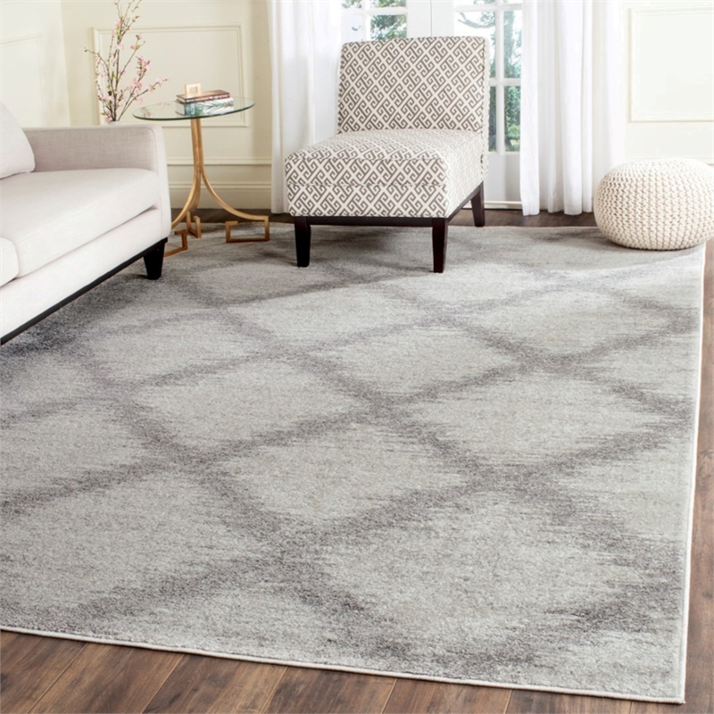 Safavieh Adirondack 9' X 12' Power Loomed Rug in Ivory and Silver