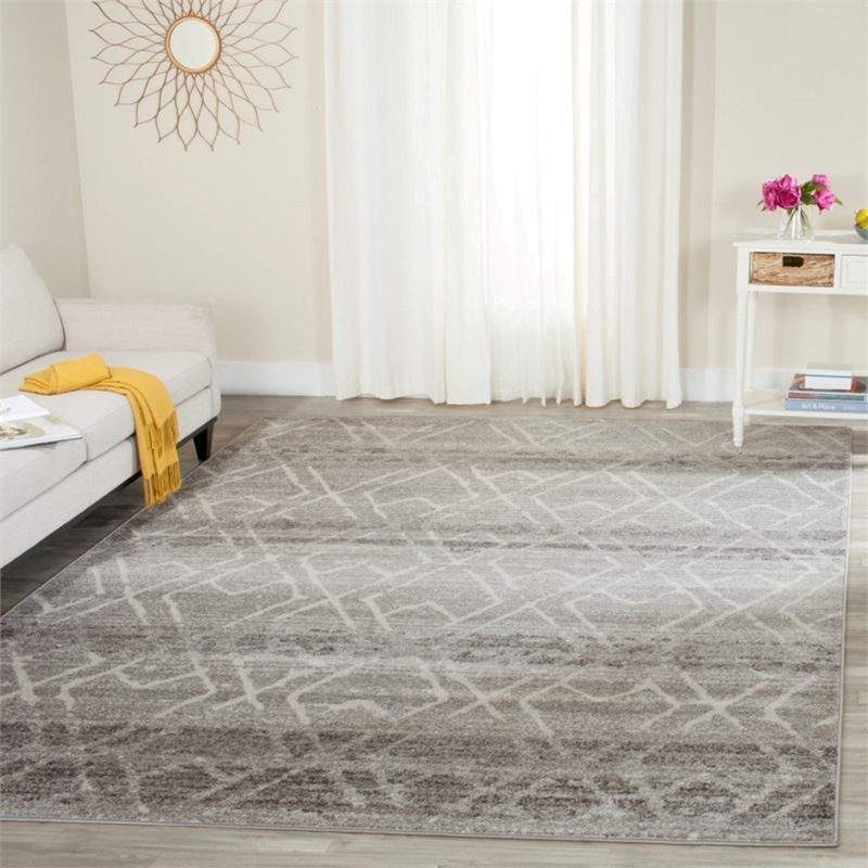 Safavieh Adirondack 3' X 5' Power Loomed Rug in Silver and Ivory