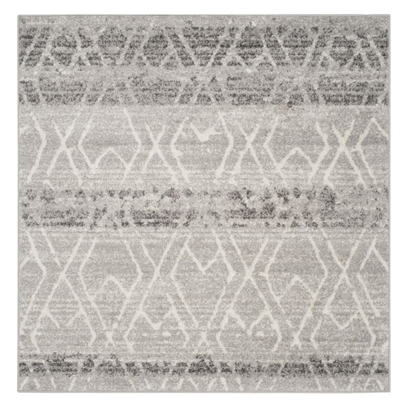 Safavieh Adirondack 4' X 6' Power Loomed Rug in Silver and Ivory