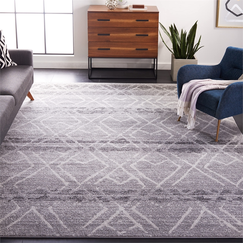Safavieh Adirondack 8' X 10' Power Loomed Rug in Silver and Ivory