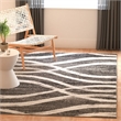 Safavieh Adirondack 3' X 5' Power Loomed Rug in Charcoal and Ivory