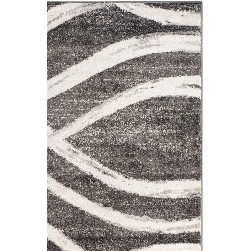 Safavieh Adirondack 3' X 5' Power Loomed Rug in Charcoal and Ivory