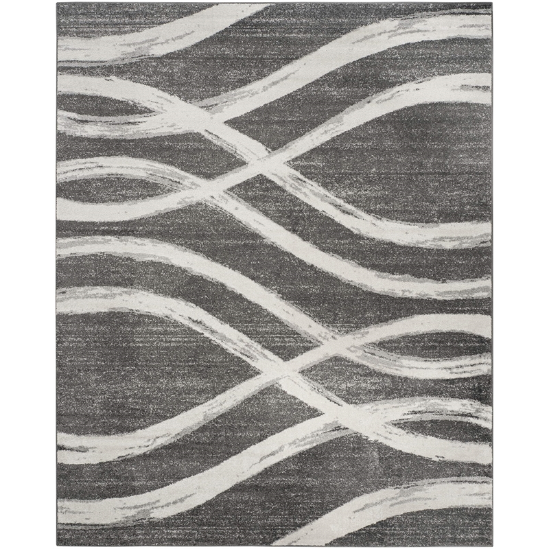 Safavieh Adirondack 8' X 10' Power Loomed Rug in Charcoal and Ivory