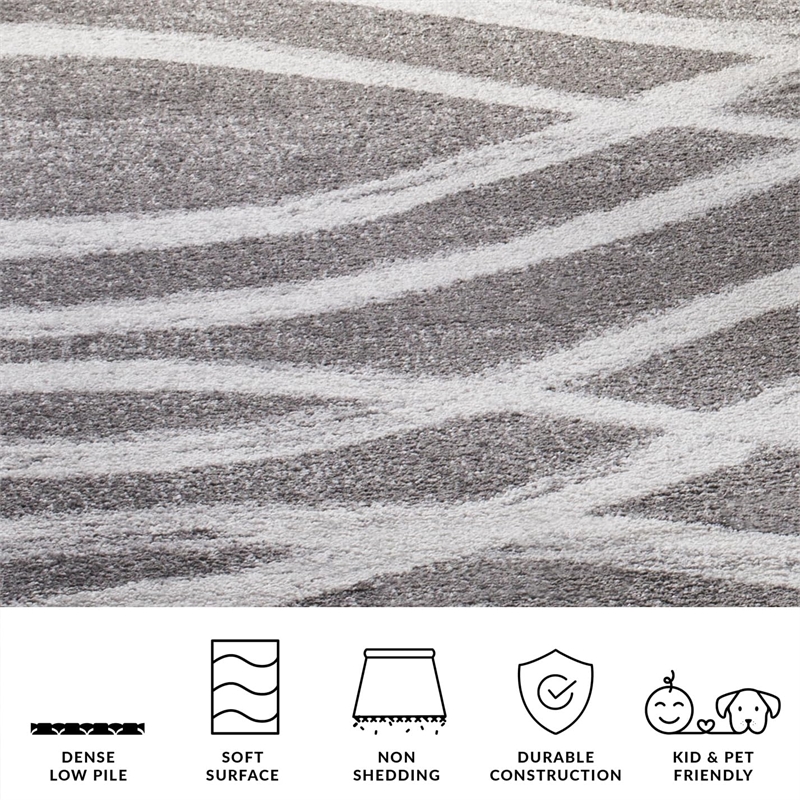 Safavieh Adirondack 8' X 10' Power Loomed Rug in Charcoal and Ivory
