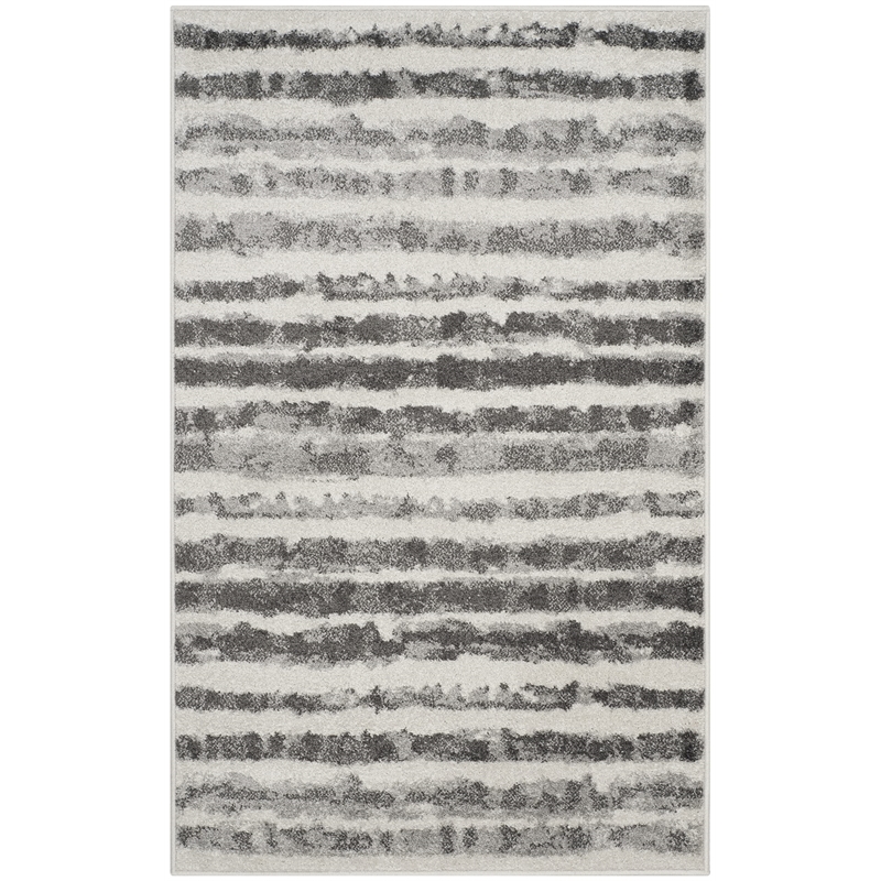 Safavieh Adirondack 3' X 5' Power Loomed Rug in Ivory and Charcoal