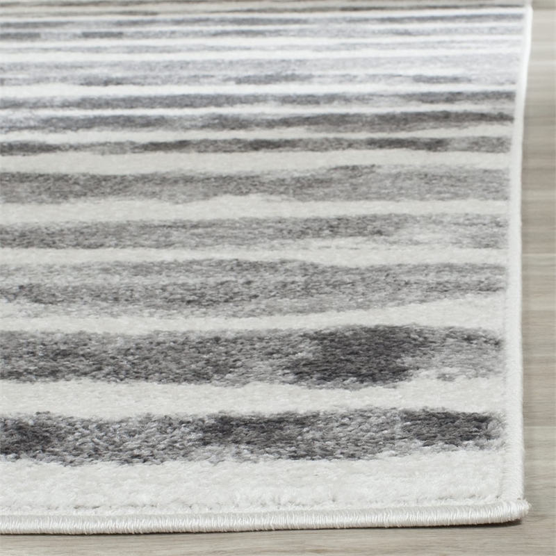 Safavieh Adirondack 8' X 10' Power Loomed Rug in Ivory and Charcoal