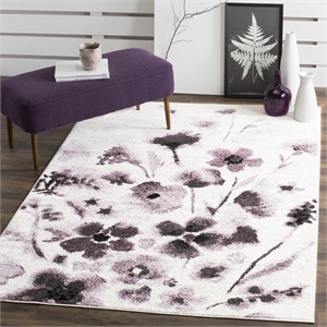 Safavieh Adirondack 4' X 6' Power Loomed Rug in Ivory and Purple