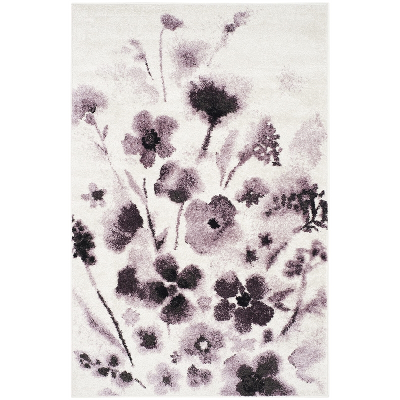 Safavieh Adirondack 4' X 6' Power Loomed Rug in Ivory and Purple