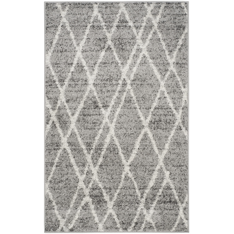 Safavieh Adirondack 3' X 5' Power Loomed Rug in Ivory and Silver