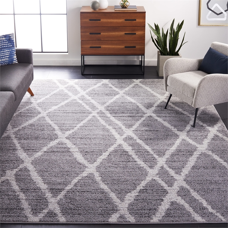 Safavieh Adirondack 8' X 10' Power Loomed Rug in Ivory and Silver