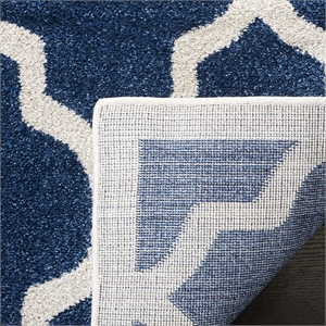 Safavieh Amherst 10' X 14' Power Loomed Rug in Navy and Beige
