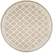 Safavieh Amherst 9' Round Power Loomed Rug in Wheat and Beige