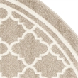 Safavieh Amherst 9' Round Power Loomed Rug in Wheat and Beige