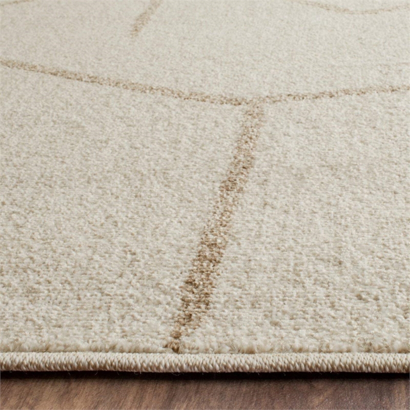 Safavieh Amherst 4' X 6' Power Loomed Rug in Ivory and Gray