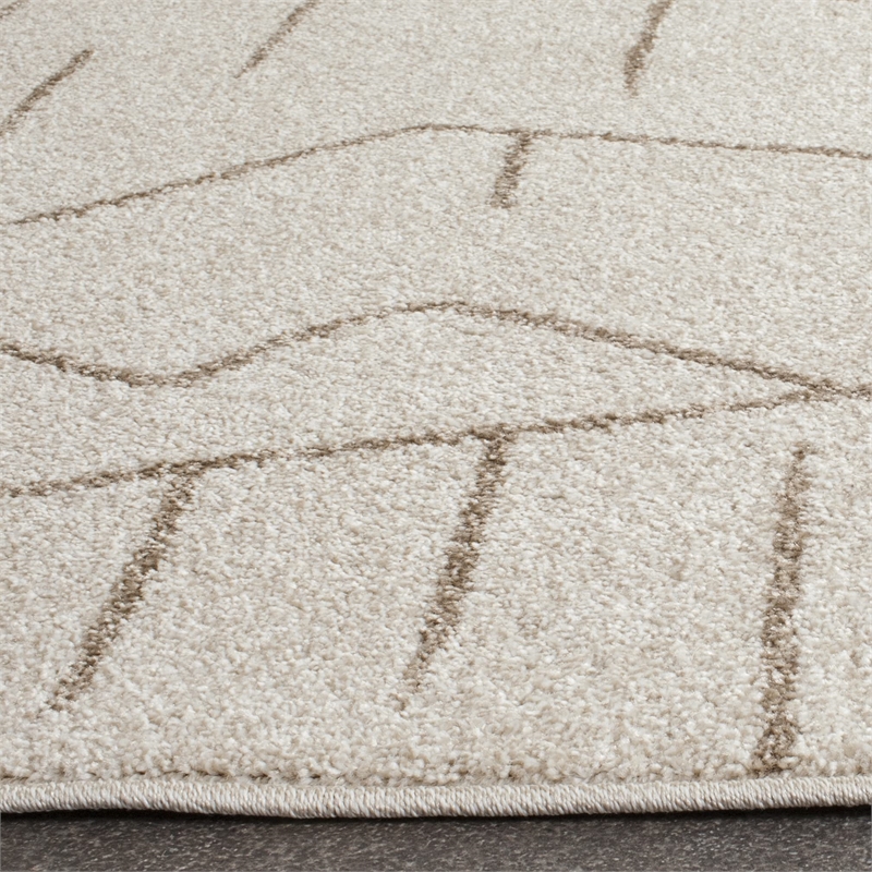 Safavieh Amherst 9' X 12' Power Loomed Rug in Ivory and Gray
