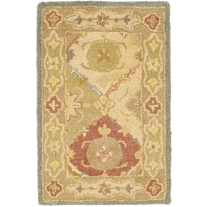 Safavieh Antiquity 12' X 18' Hand Tufted Wool Rug in and Beige