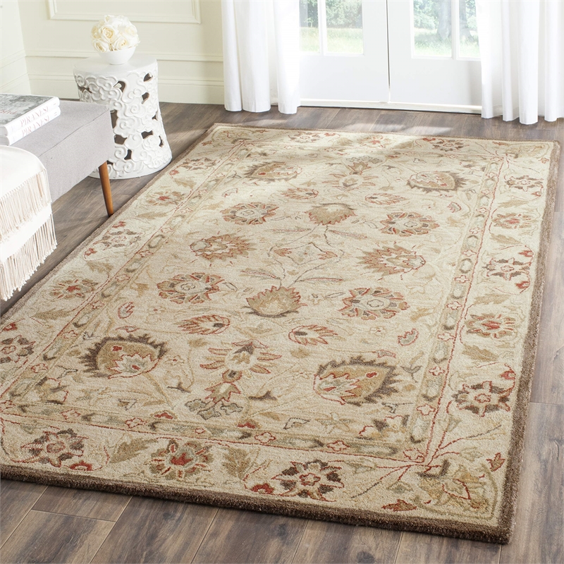 Safavieh Antiquity 3' X 5' Hand Tufted Wool Rug in Beige and Beige