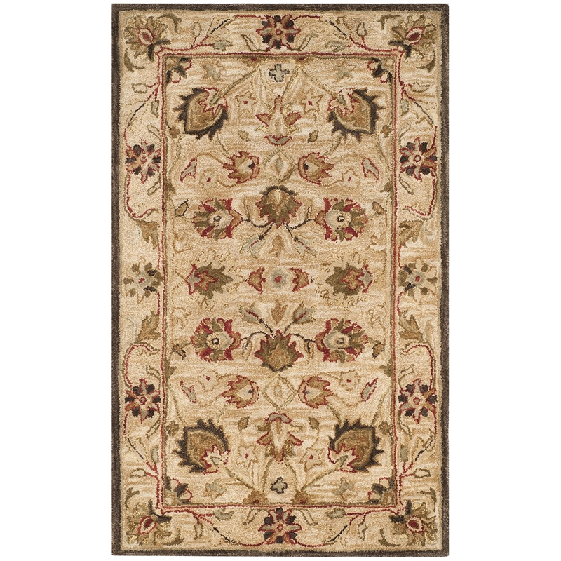 Safavieh Antiquity 3' X 5' Hand Tufted Wool Rug in Beige and Beige