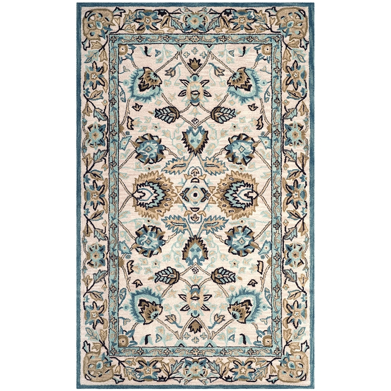 Safavieh Antiquity 5' X 8' Hand Tufted Wool Rug in Beige and Beige