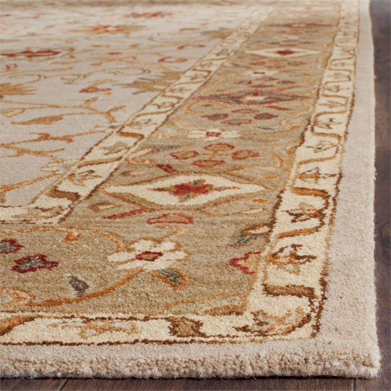 Safavieh Antiquity 2' X 3' Hand Tufted Wool Rug in Gray Beige and Sage