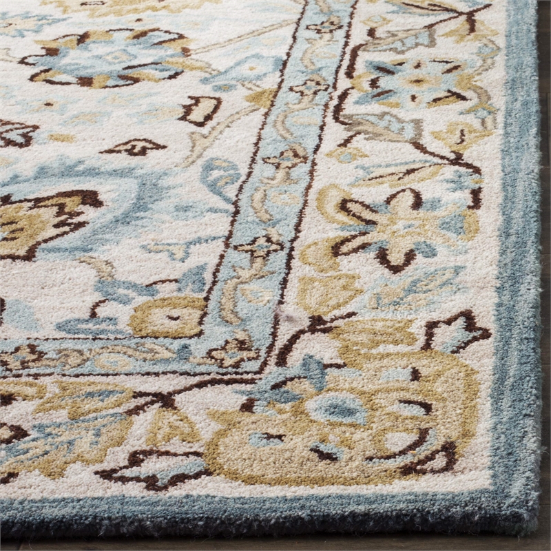 Safavieh Antiquity 3' X 5' Hand Tufted Wool Rug in Gray Beige and Sage