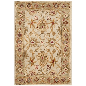 Safavieh Antiquity 6' X 9' Hand Tufted Wool Rug in Gray Beige and Sage