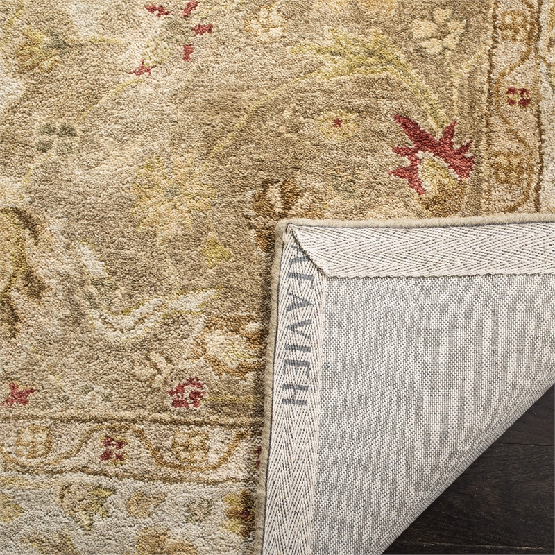 Safavieh Antiquity 8' X 10' Hand Tufted Wool Rug in Brown and Beige