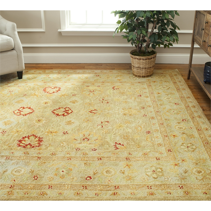 Safavieh Antiquity 8' X 10' Hand Tufted Wool Rug in Brown and Beige